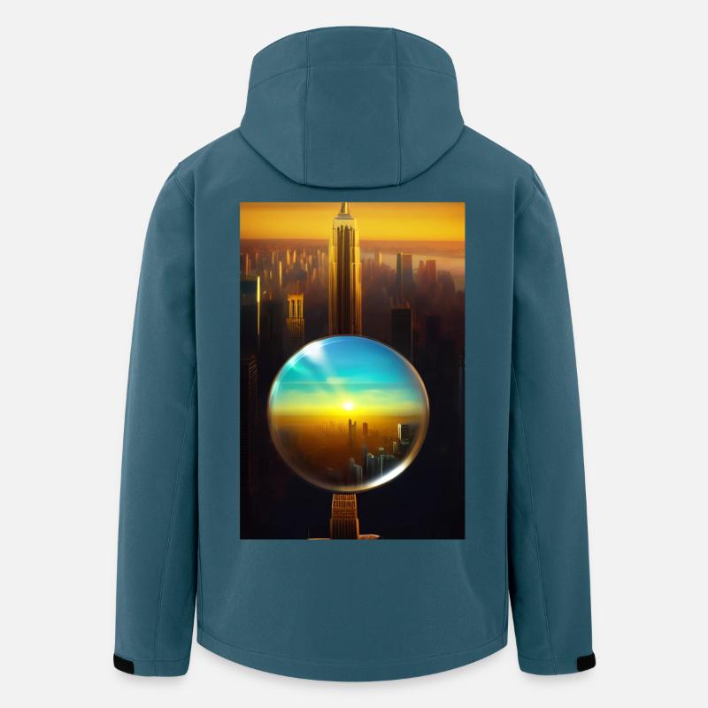 Stadt Kugel - Recycelte Männer Softshell-Jacke von Stanley/Stella - Dunkles Petrol