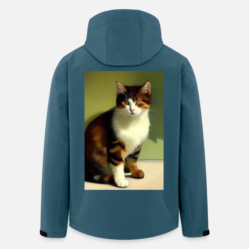 Katzen Bild - Recycelte Männer Softshell-Jacke von Stanley/Stella - Dunkles Petrol