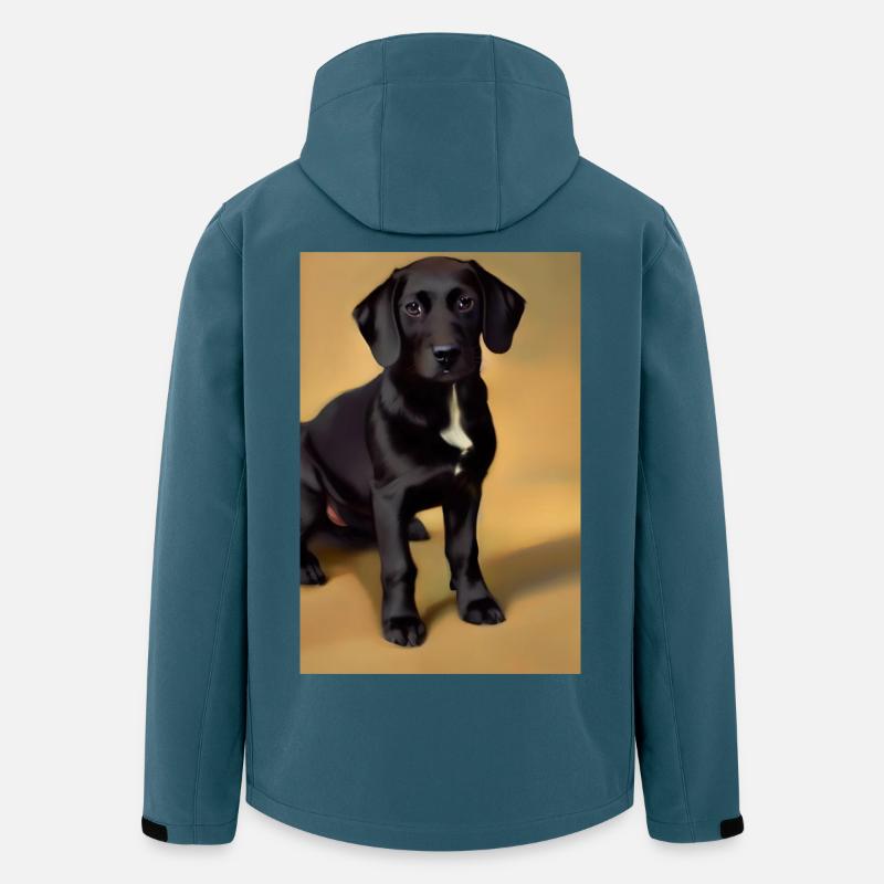Hunde Bild - Recycelte Männer Softshell-Jacke von Stanley/Stella - Dunkles Petrol