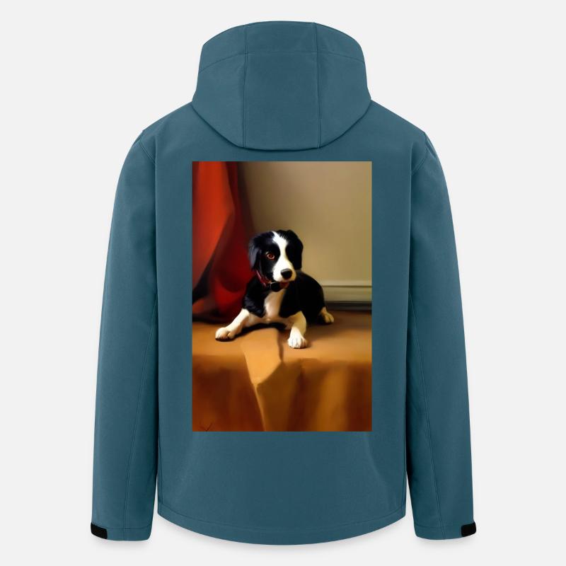 Hunde Bild - Recycelte Männer Softshell-Jacke von Stanley/Stella - Dunkles Petrol