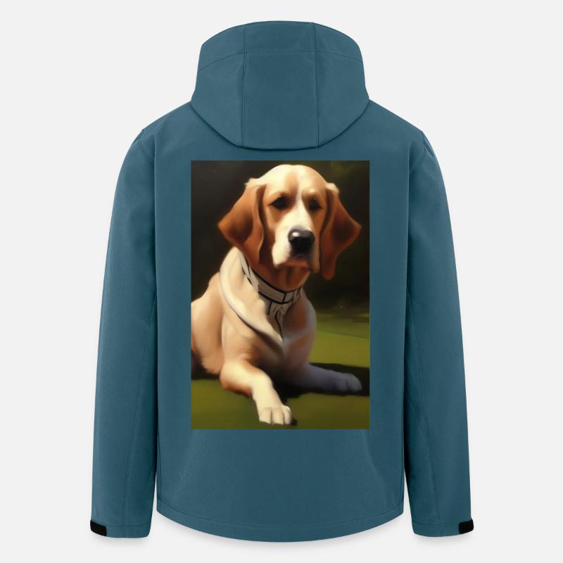 Hunde Bild - Recycelte Männer Softshell-Jacke von Stanley/Stella - Dunkles Petrol