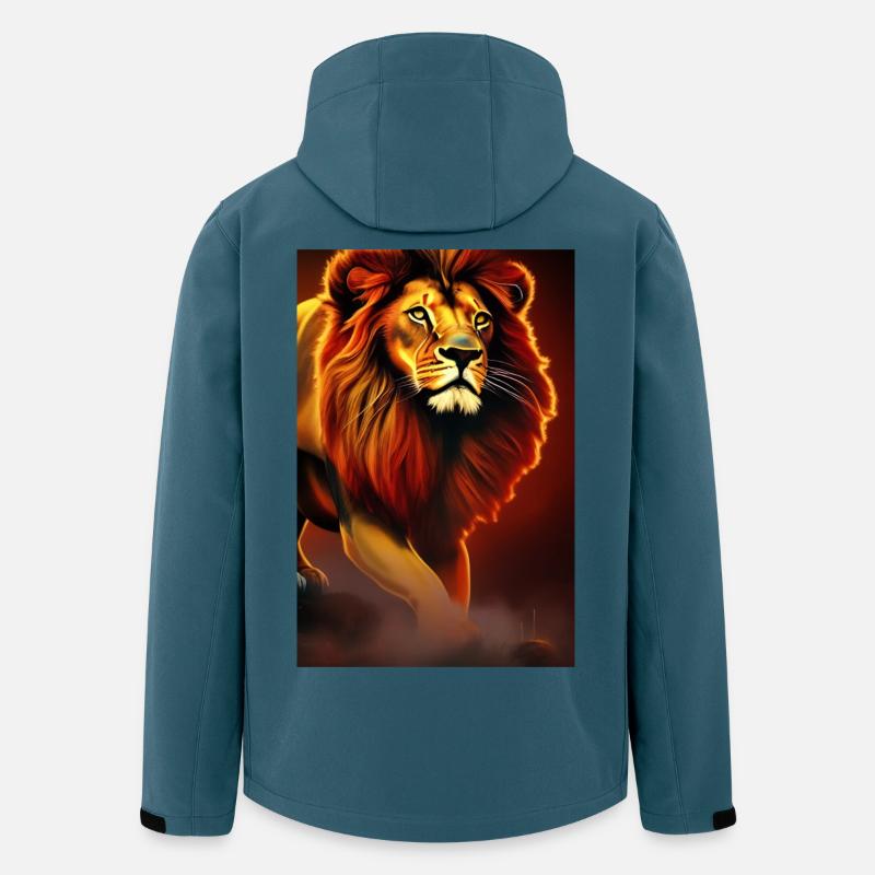Löwe - Recycelte Männer Softshell-Jacke von Stanley/Stella - Dunkles Petrol