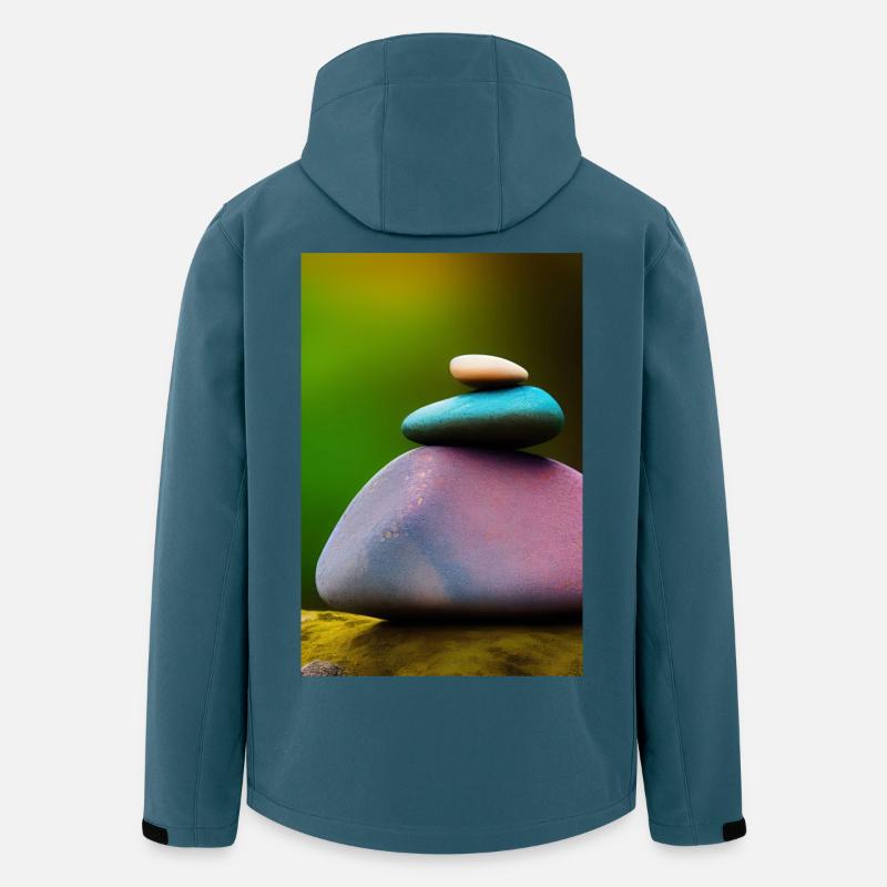 Bunte Steine - Recycelte Männer Softshell-Jacke von Stanley/Stella - Dunkles Petrol