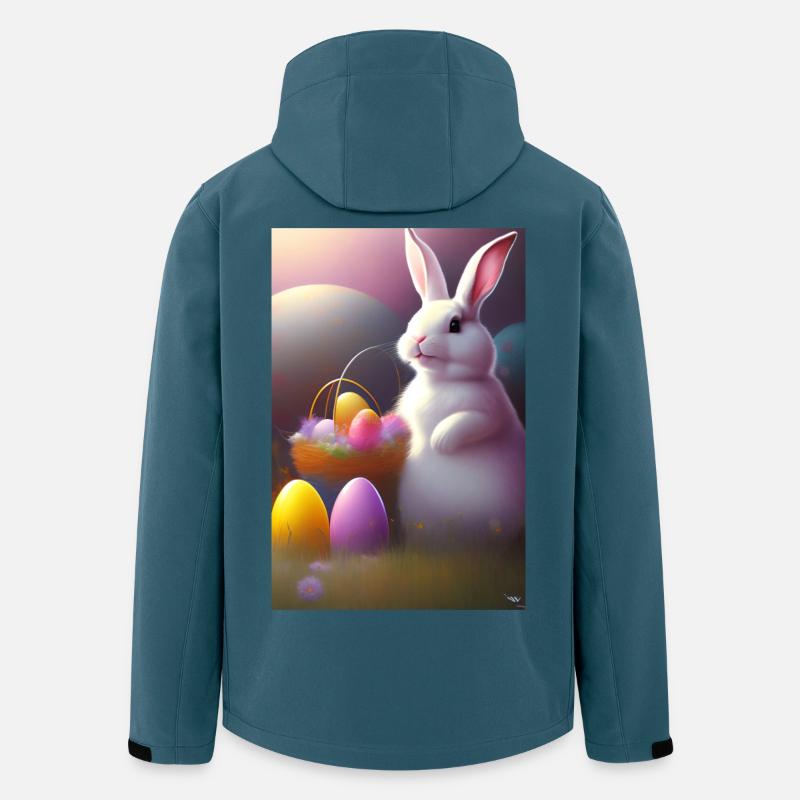 Osterhase mit Oster Eier - Recycelte Männer Softshell-Jacke von Stanley/Stella - Dunkles Petrol