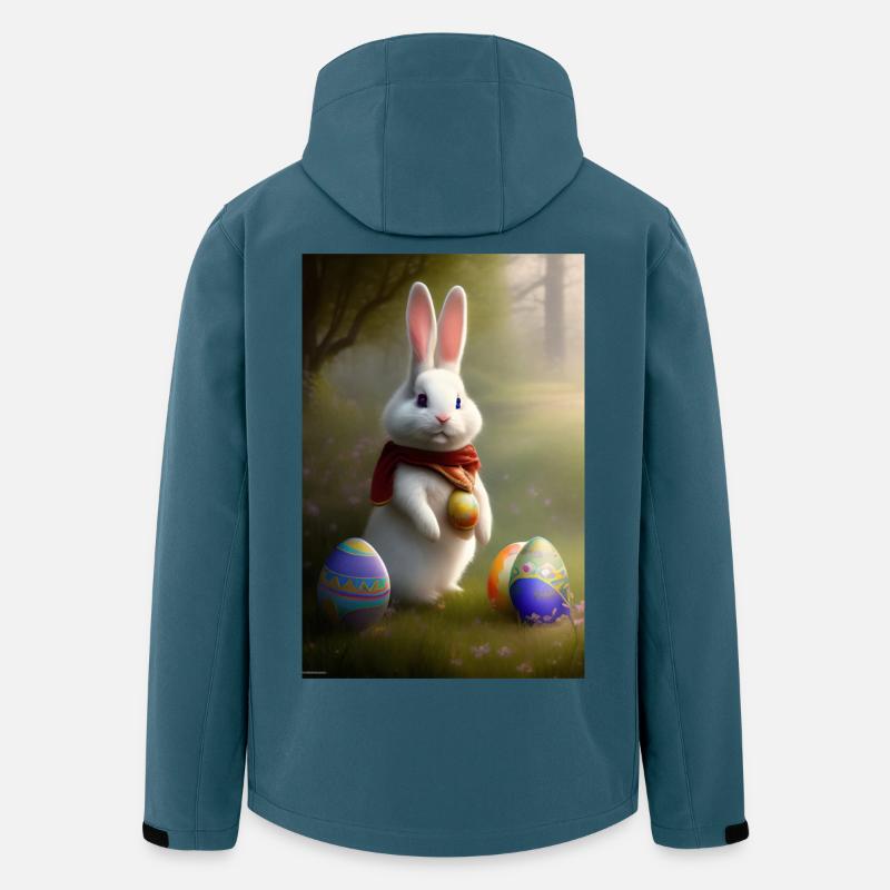 Osterhase mit Oster Eier - Recycelte Männer Softshell-Jacke von Stanley/Stella - Dunkles Petrol