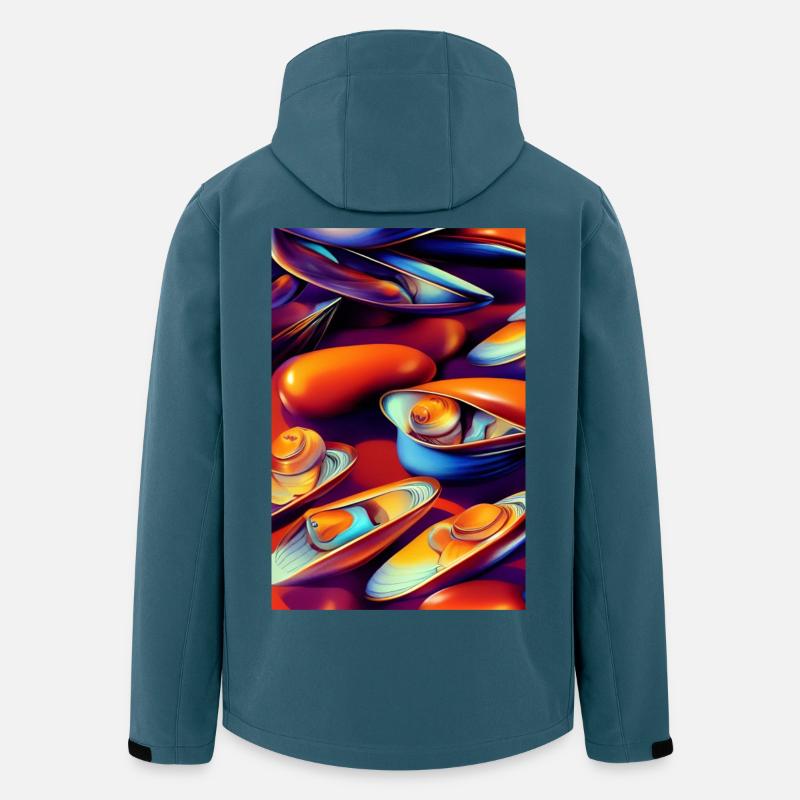 Muscheln - Recycelte Männer Softshell-Jacke von Stanley/Stella - Dunkles Petrol
