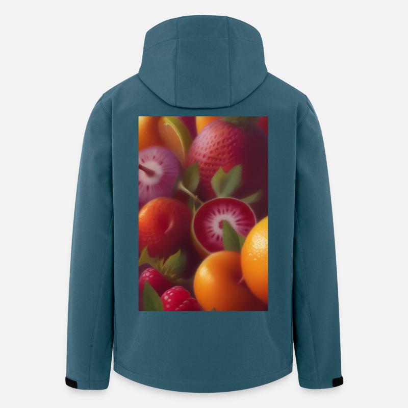 Früchte - Recycelte Männer Softshell-Jacke von Stanley/Stella - Dunkles Petrol