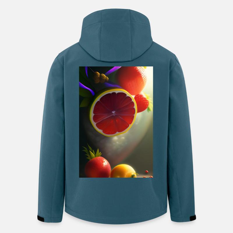 Fruit - Veste softshell homme en polyester recyclé Stanley/Stella - bleu pétrole foncé