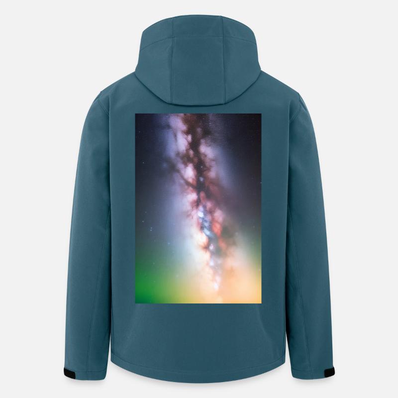 Weltall und Planeten - Recycelte Männer Softshell-Jacke von Stanley/Stella - Dunkles Petrol