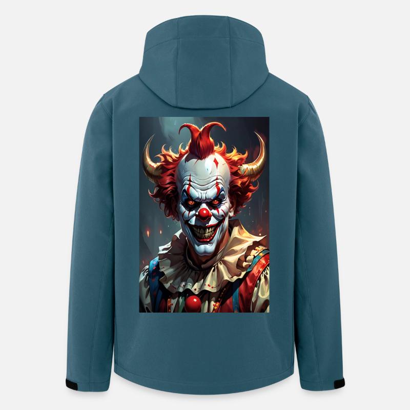 Teufel Clown - Recycelte Männer Softshell-Jacke von Stanley/Stella - Dunkles Petrol