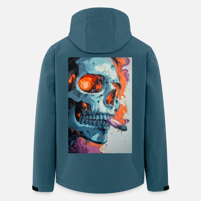 Skull Graffiti Feuerkunst - Recycelte Männer Softshell-Jacke von Stanley/Stella - Dunkles Petrol