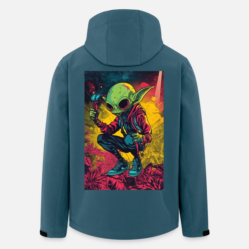 Néonalie dans la jungle des couleurs - Veste softshell homme en polyester recyclé Stanley/Stella - bleu pétrole foncé