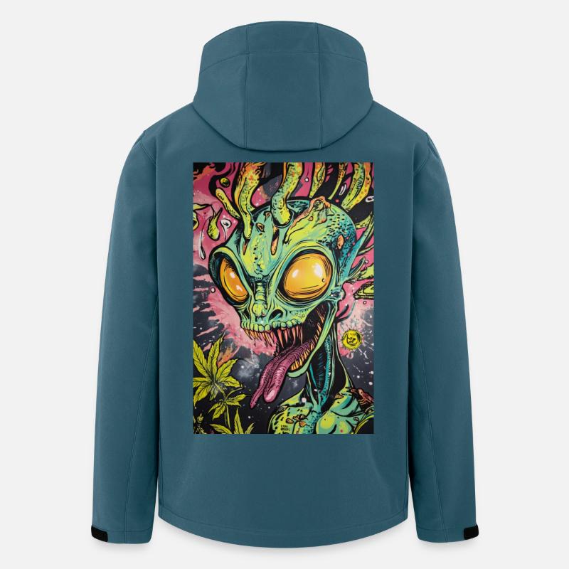 Psychedelic Alien Neon Graffiti - Men’s Recycled Softshell Jacket by Stanley/Stella - stargazer