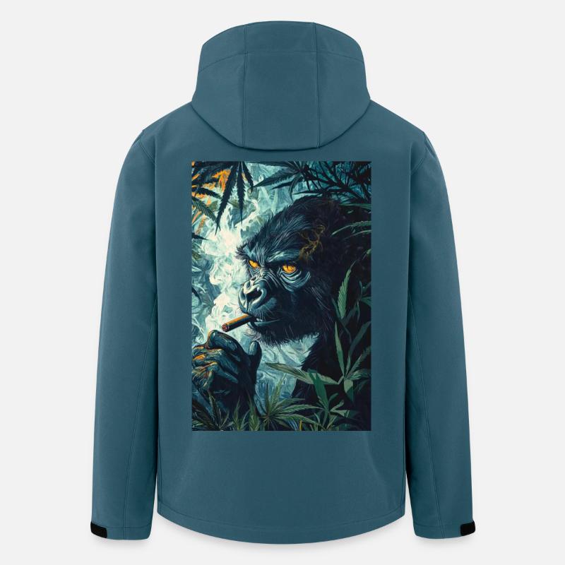 Jungle gorilla with cigarette smoke - Men’s Recycled Softshell Jacket by Stanley/Stella - stargazer