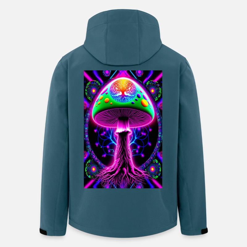 Psychedelischer Pilz - Recycelte Männer Softshell-Jacke von Stanley/Stella - Dunkles Petrol