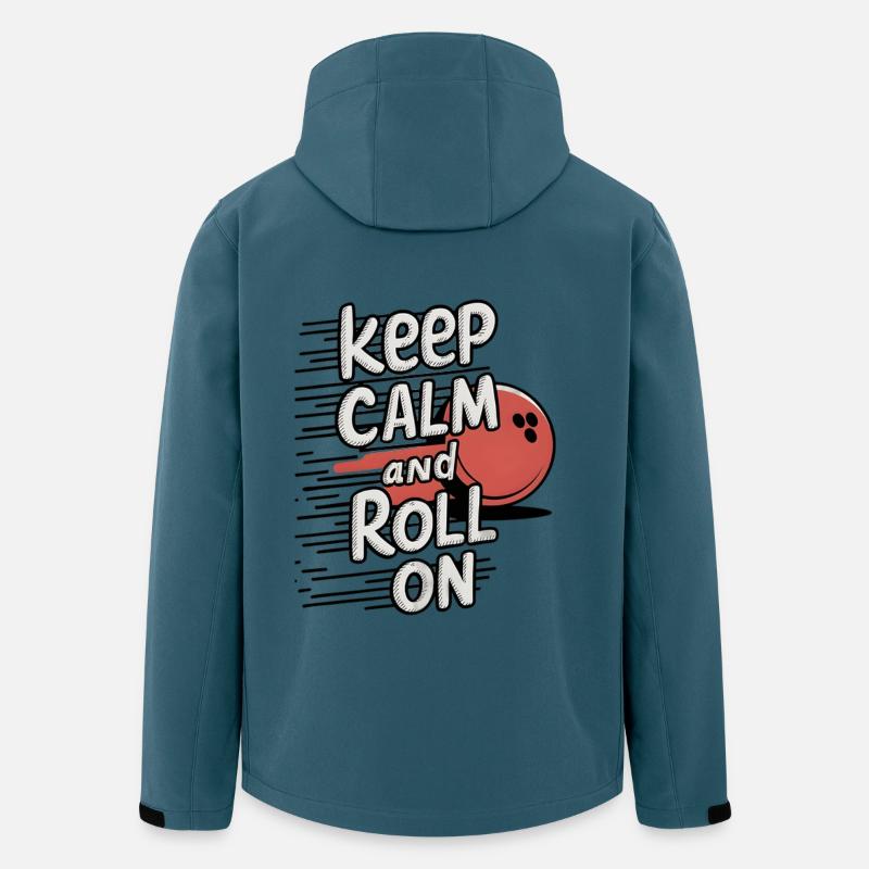 Keep Calm and Roll On - Recycelte Männer Softshell-Jacke von Stanley/Stella - Dunkles Petrol