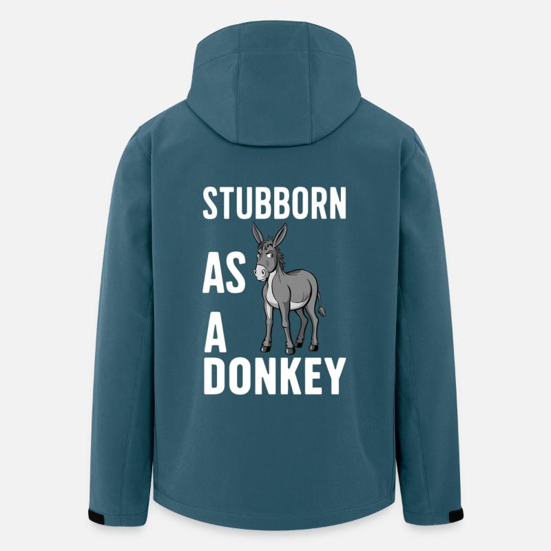 Stubborn as a Donkey - Recycelte Männer Softshell-Jacke von Stanley/Stella - Dunkles Petrol