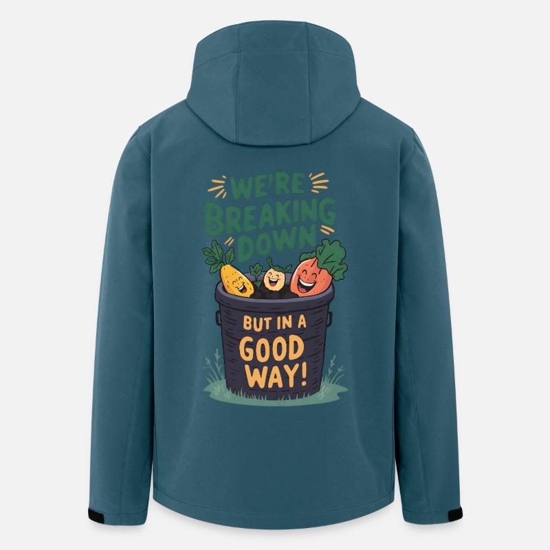 Breaking Down Compost - Recycelte Männer Softshell-Jacke von Stanley/Stella - Dunkles Petrol