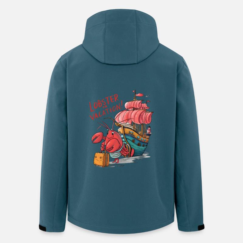 Lobster Vacation - Recycelte Männer Softshell-Jacke von Stanley/Stella - Dunkles Petrol