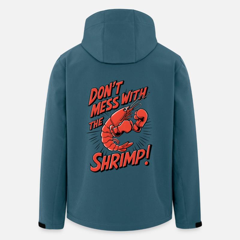 Don’t Mess with the Shrimp - Recycelte Männer Softshell-Jacke von Stanley/Stella - Dunkles Petrol