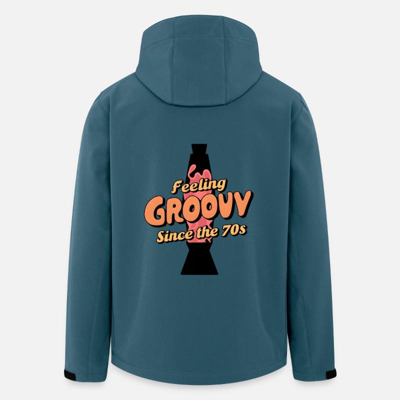 Feeling Groovy - Since The 70s - Recycelte Männer Softshell-Jacke von Stanley/Stella - Dunkles Petrol