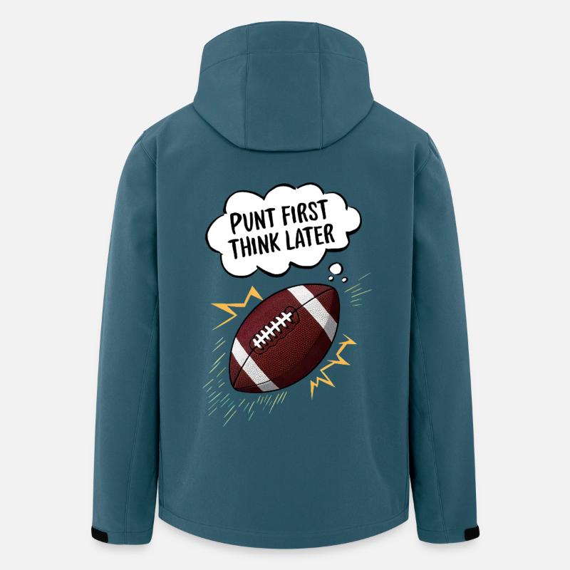 Punt First, Think Later - Recycelte Männer Softshell-Jacke von Stanley/Stella - Dunkles Petrol