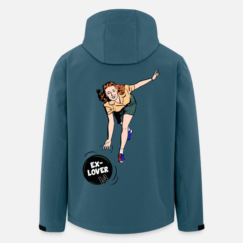 Ex-Lover Bowling – Retro Comic Style - Men’s Recycled Softshell Jacket by Stanley/Stella - stargazer