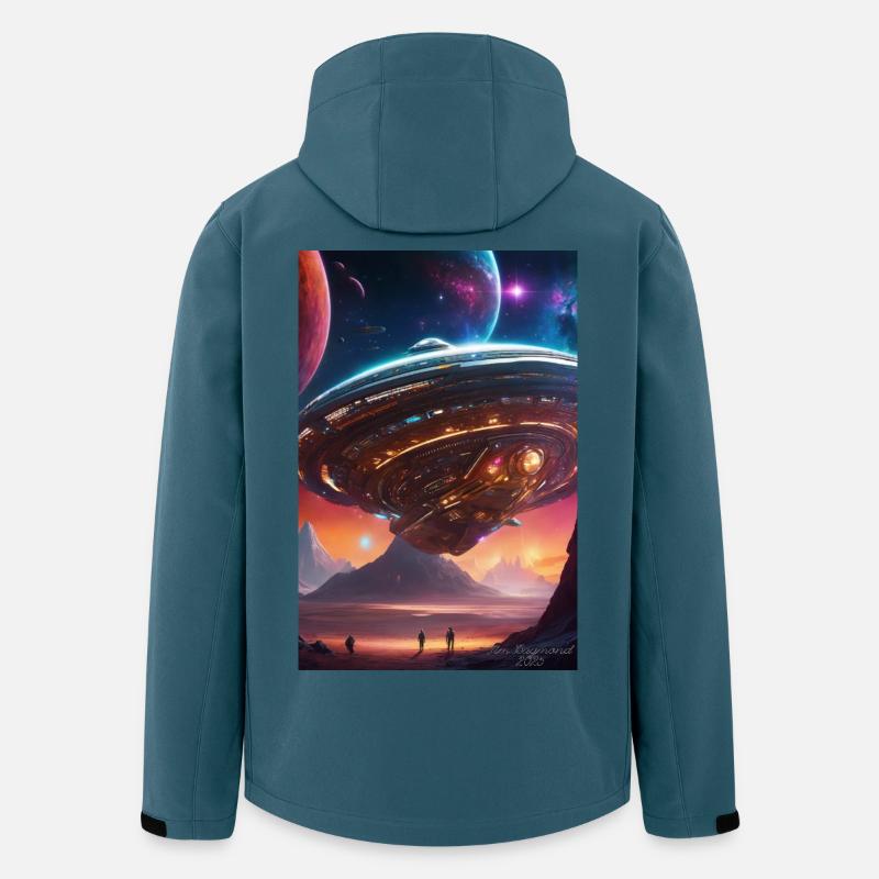 Nebula Liner Over Crimson Valleys - Men’s Recycled Softshell Jacket by Stanley/Stella - stargazer