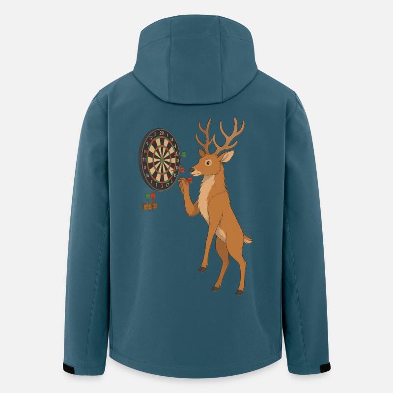 Hirsch beim Darten - Recycelte Männer Softshell-Jacke von Stanley/Stella - Dunkles Petrol