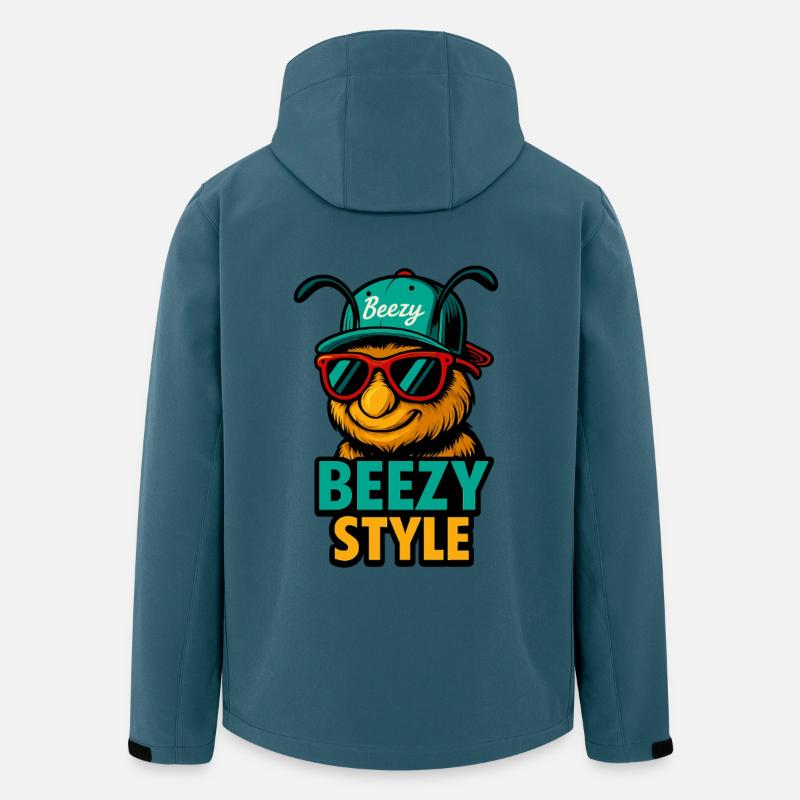 Beezy Style Biene Cap - Recycelte Männer Softshell-Jacke von Stanley/Stella - Dunkles Petrol