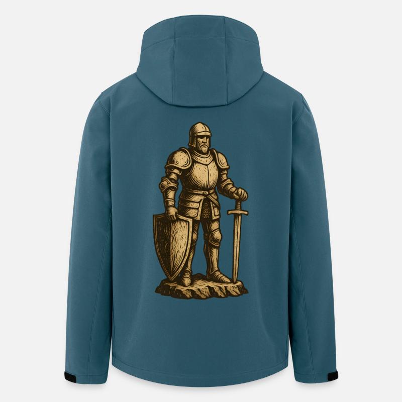 Ritter im historischen Kampfgewand - Recycelte Männer Softshell-Jacke von Stanley/Stella - Dunkles Petrol