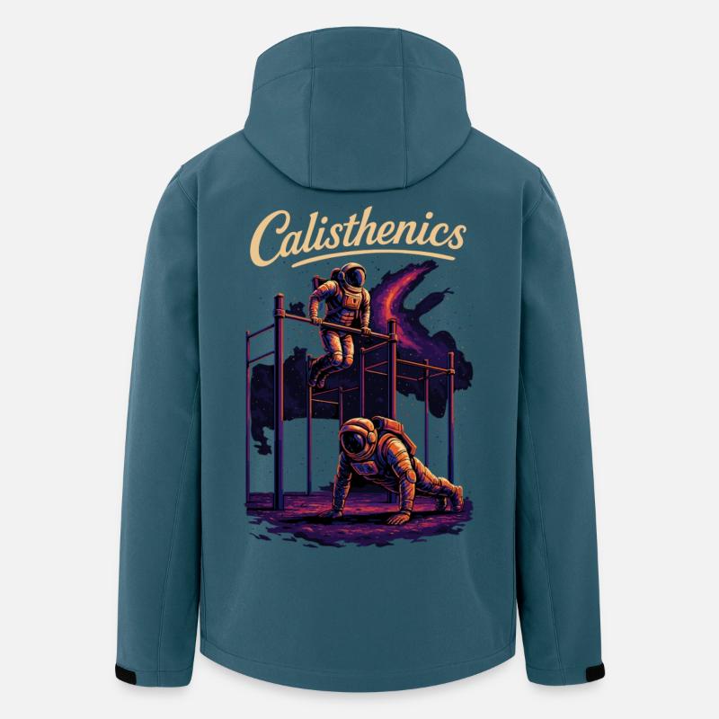 Gymnastique suédoise Astronaute Dips Pompes Cadeau - Veste softshell homme en polyester recyclé Stanley/Stella - bleu pétrole foncé