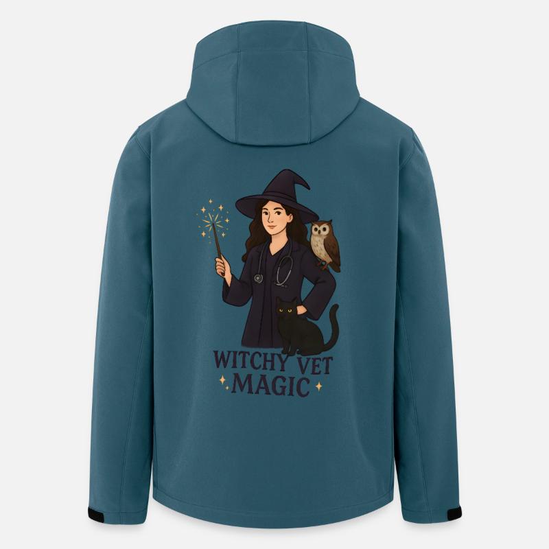 Hexentierarzt Magischer Talisman - Recycelte Männer Softshell-Jacke von Stanley/Stella - Dunkles Petrol