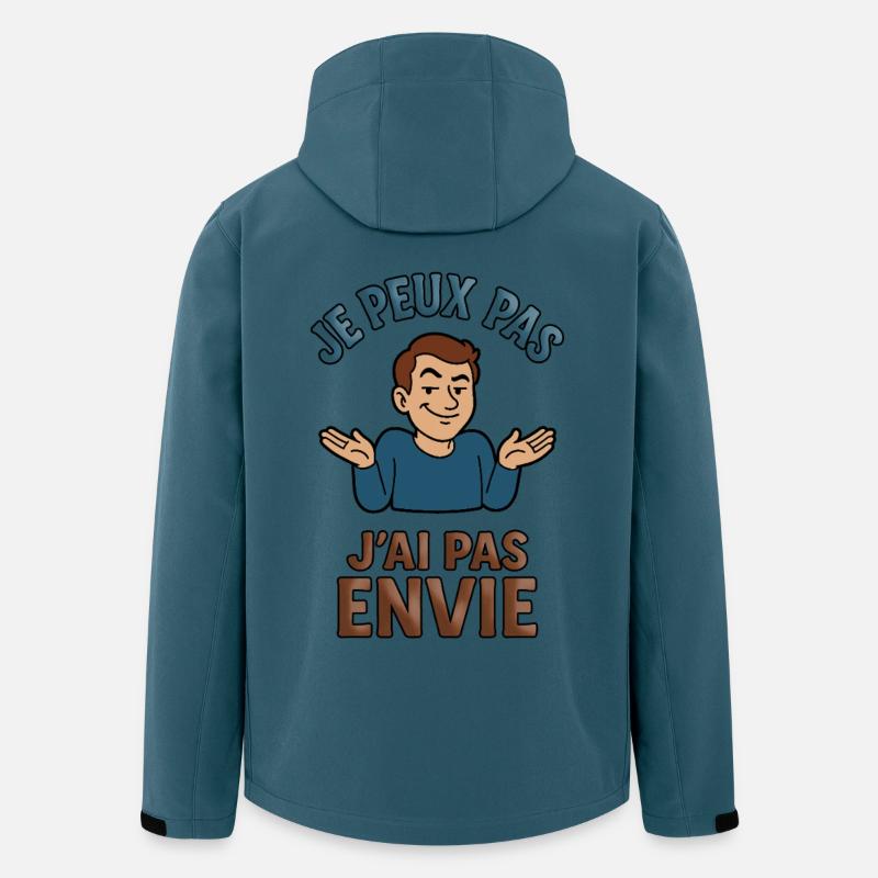 Je peux pas, j'ai pas envie - Veste softshell homme en polyester recyclé Stanley/Stella - bleu pétrole foncé