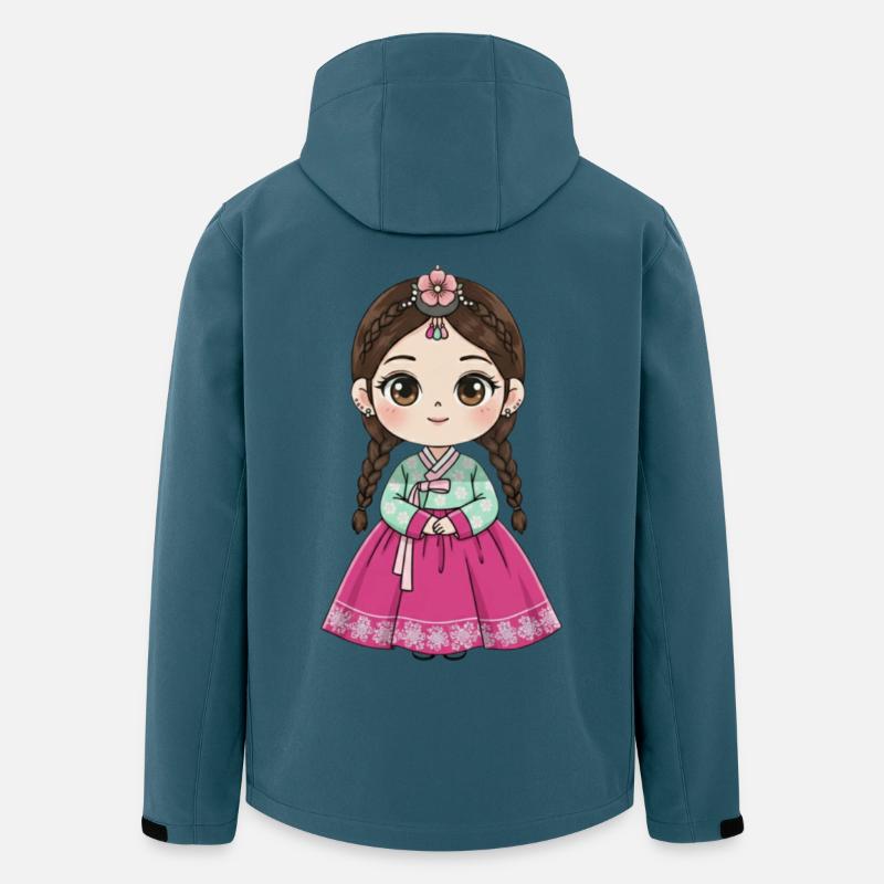Chibi Hanbok Süßigkeiten-Traum Chaewon - Recycelte Männer Softshell-Jacke von Stanley/Stella - Dunkles Petrol
