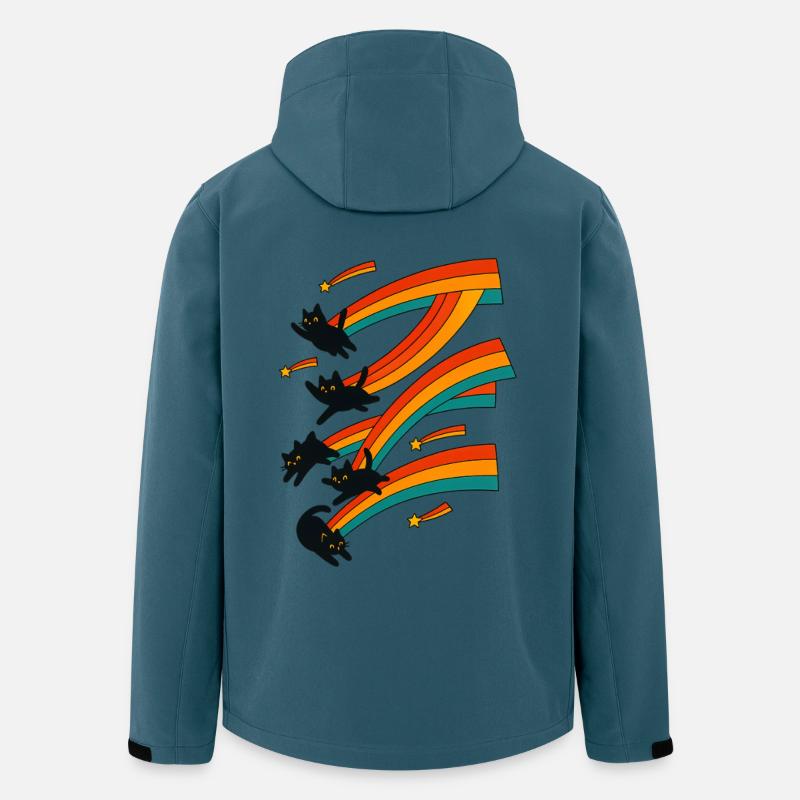 Rainbow Cat - Men’s Recycled Softshell Jacket Discoverer by Stanley/Stella - stargazer