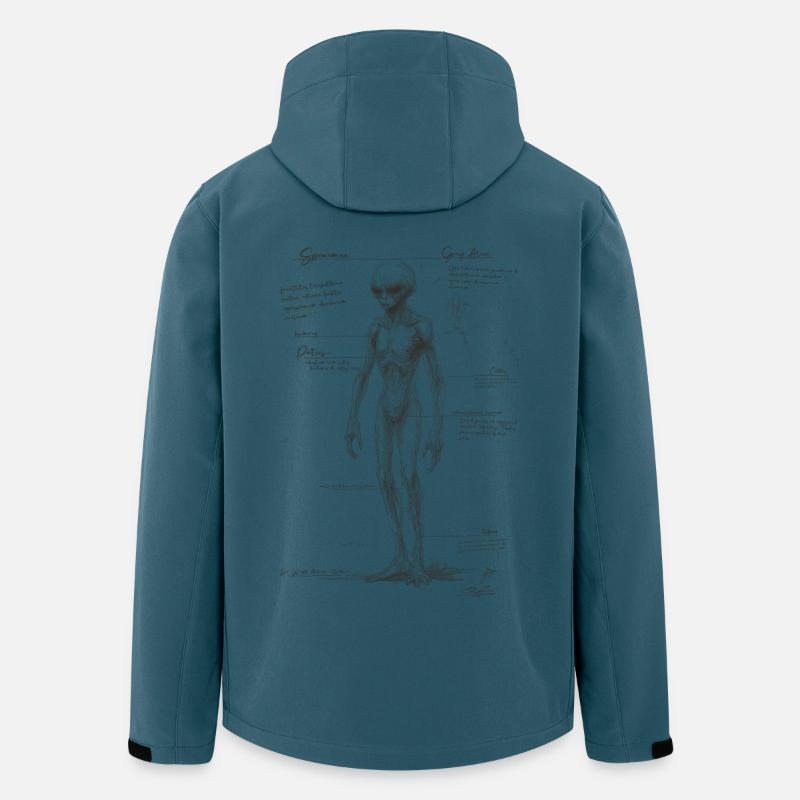 Alien anatomie - Recycelte Männer Softshell-Jacke von Stanley/Stella - Dunkles Petrol