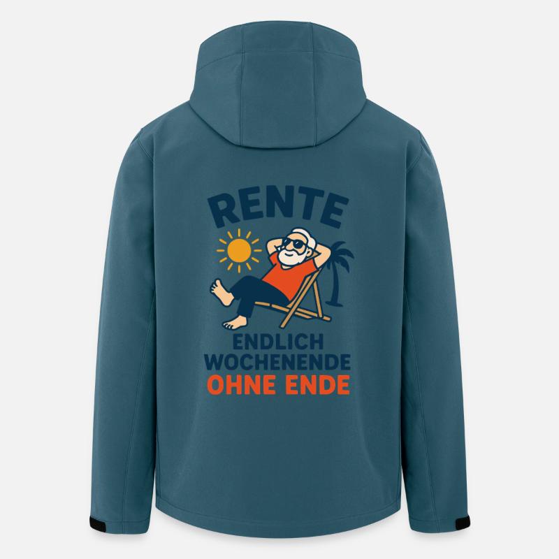 Rente - endlich Wochenende ohne Ende - Recycelte Männer Softshell-Jacke von Stanley/Stella - Dunkles Petrol