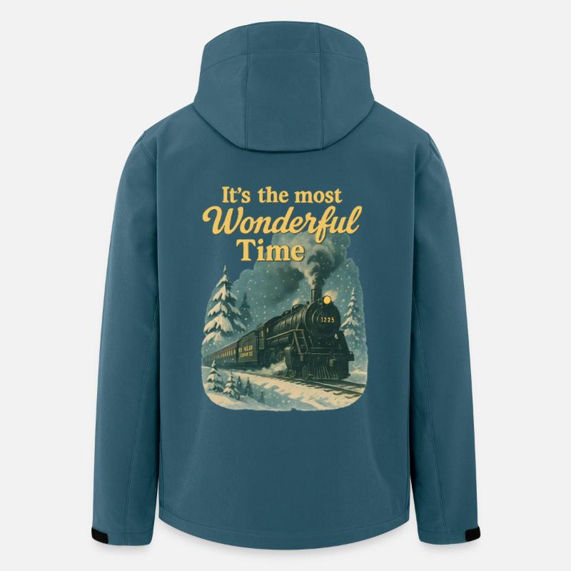 Retro Weihnachten Polar Express - Recycelte Männer Softshell-Jacke von Stanley/Stella - Dunkles Petrol