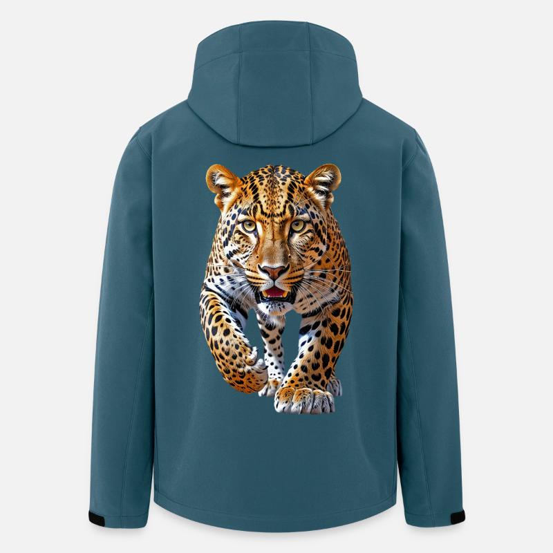 Leopard - Recycelte Männer Softshell-Jacke von Stanley/Stella - Dunkles Petrol