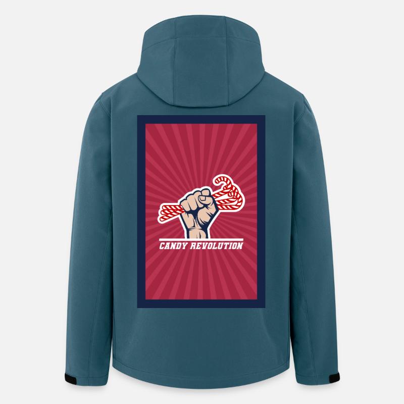 Candy Revolution – Süß & Politisches Statement  - Recycelte Männer Softshell-Jacke von Stanley/Stella - Dunkles Petrol