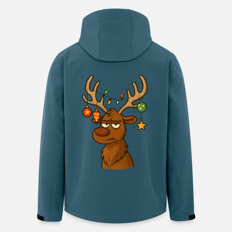 Rentier Weihnachten Rudolf - Recycelte Männer Softshell-Jacke von Stanley/Stella - Dunkles Petrol