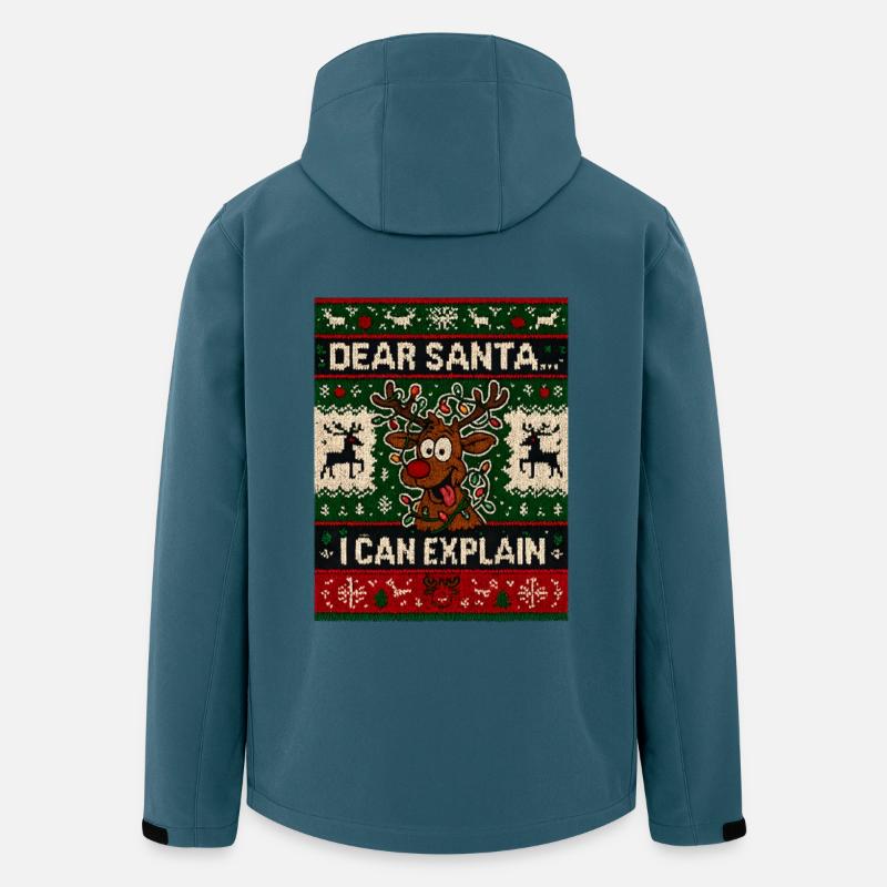 Dear Santa I Can Explain - Recycelte Männer Softshell-Jacke von Stanley/Stella - Dunkles Petrol