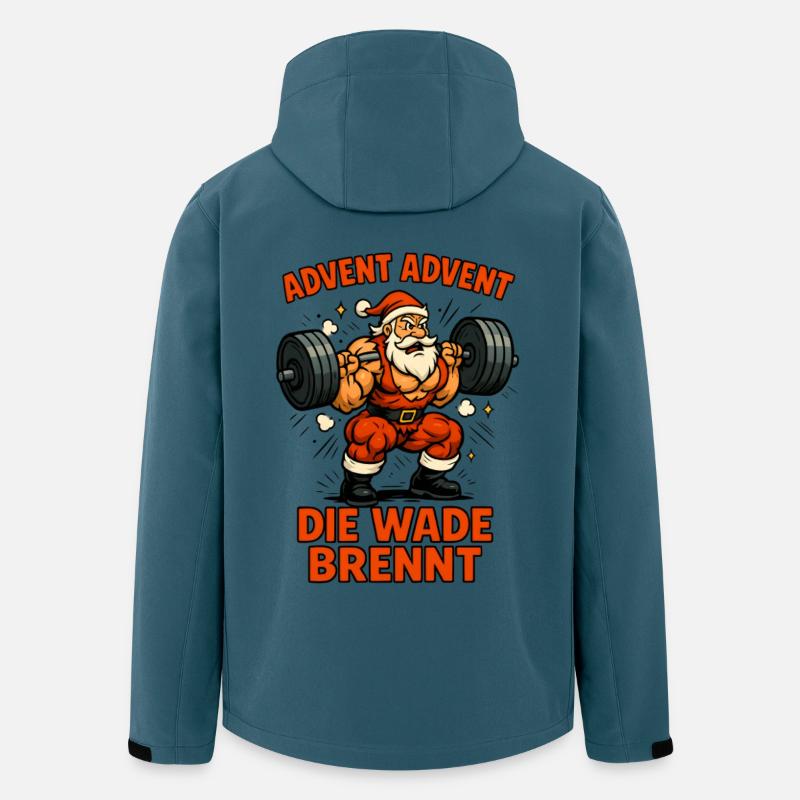 Advent Advent die Wade brennt - Recycelte Männer Softshell-Jacke von Stanley/Stella - Dunkles Petrol