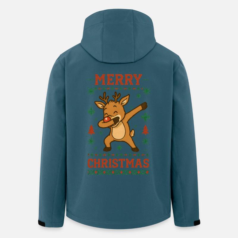 Merry Christmas Dab Rentier - Recycelte Männer Softshell-Jacke von Stanley/Stella - Dunkles Petrol