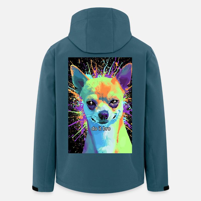 Chihuahua Pop-Art Bunt  - Recycelte Männer Softshell-Jacke von Stanley/Stella - Dunkles Petrol