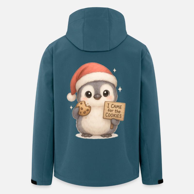 Pinguin Weihnachten Cookies - Recycelte Männer Softshell-Jacke von Stanley/Stella - Dunkles Petrol