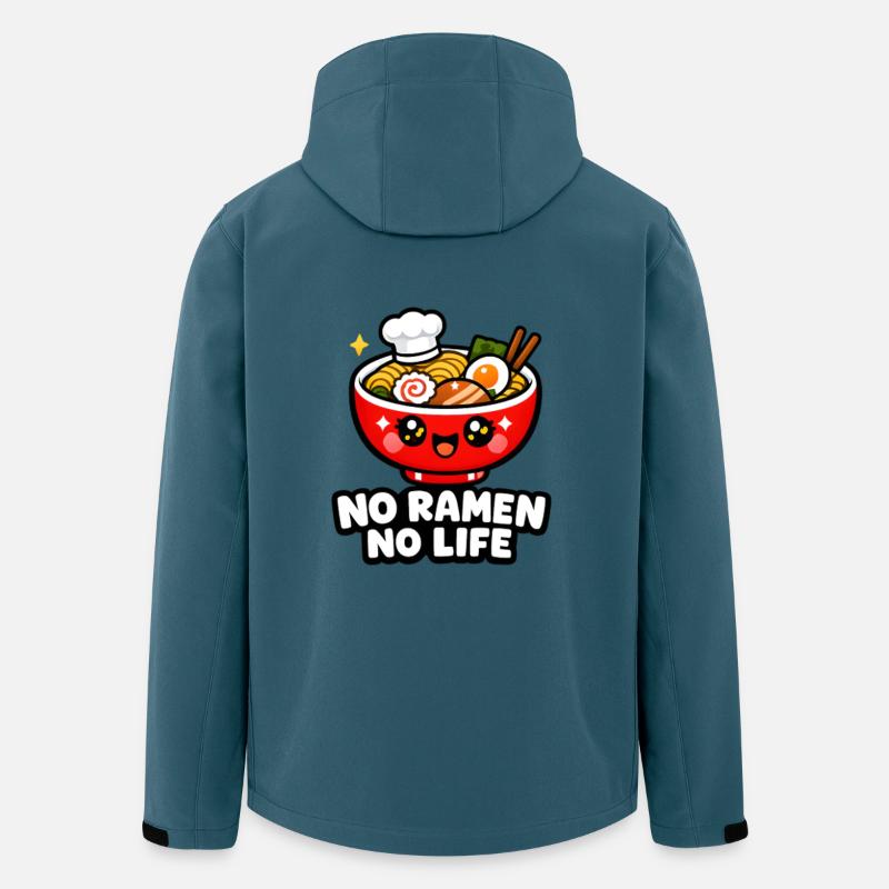 No Ramen No Life - Recycelte Männer Softshell-Jacke von Stanley/Stella - Dunkles Petrol