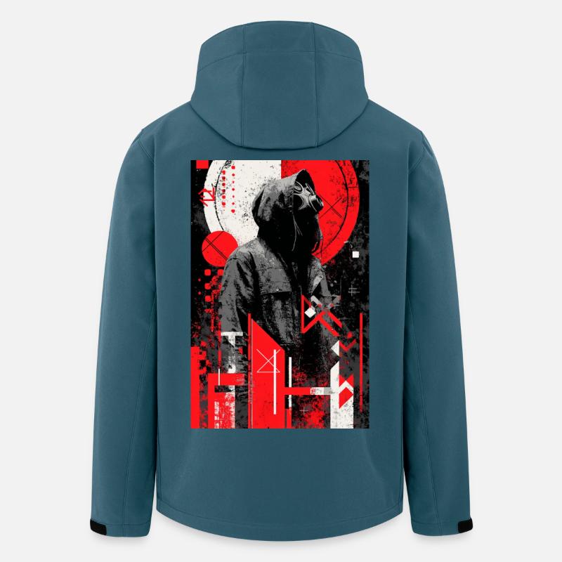 Sweat à capuche à gaz Grunge Duotone - Veste softshell homme en polyester recyclé Stanley/Stella - bleu pétrole foncé