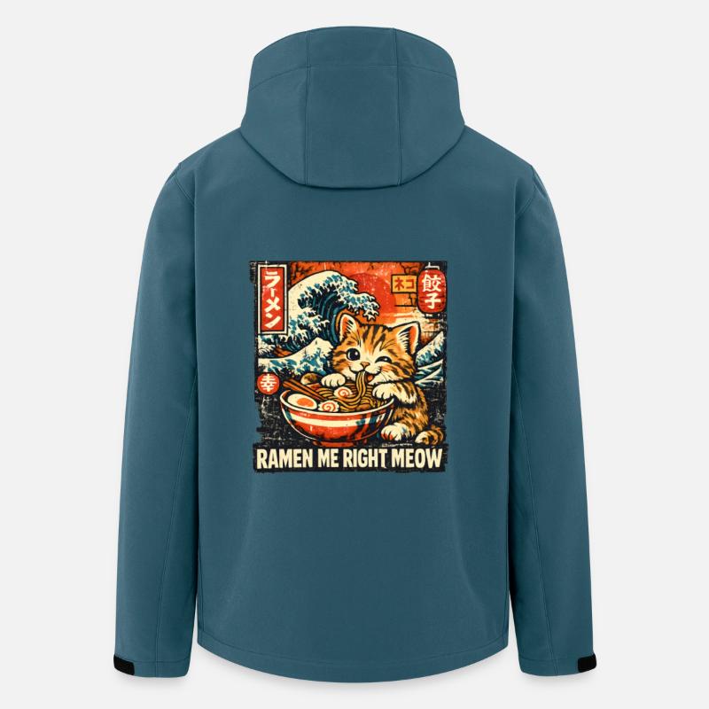 Ramen Katze Kanagawa - Recycelte Männer Softshell-Jacke von Stanley/Stella - Dunkles Petrol